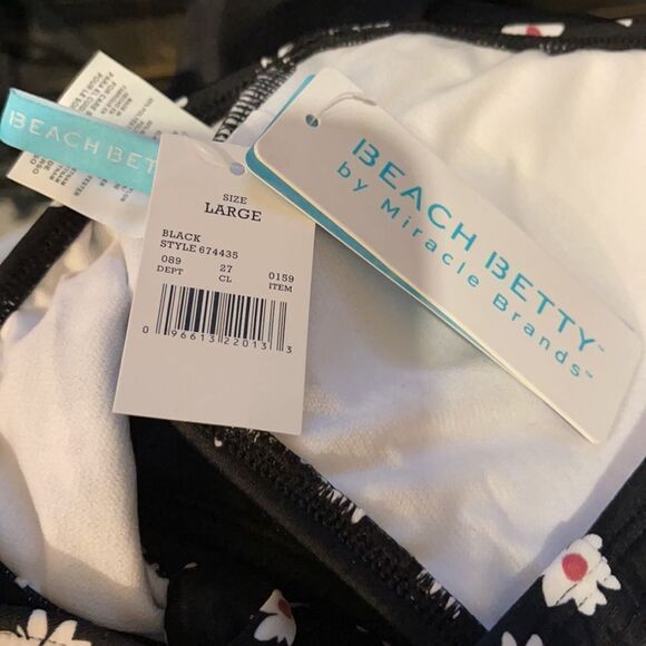 Beach Betty Floral Cut Out Panels Swimsuit L NWT - Picture 13 of 16